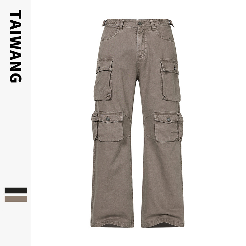 Îmbrăcăminte bărbătească, îmbrăcăminte bărbătească, pantaloni casual la modă, pentru bărbați, toamna și iarna, gata de purtat, pantaloni lejeri cu mai multe buzunare, pantaloni de șters bărbați_voghion.com