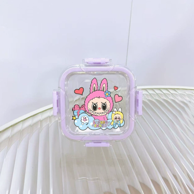 Маленькая прозрачная коробочка для хранения, пищевой пластик, 10×10×7 см, детский контейнер