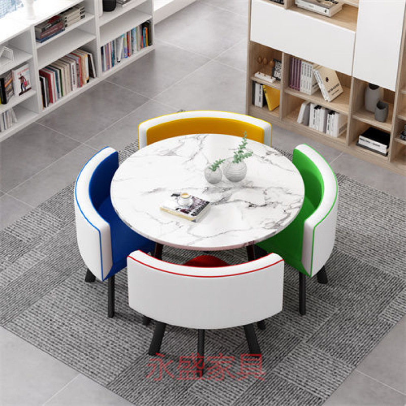 둥근 모조 대리석 내부 4가지 색상