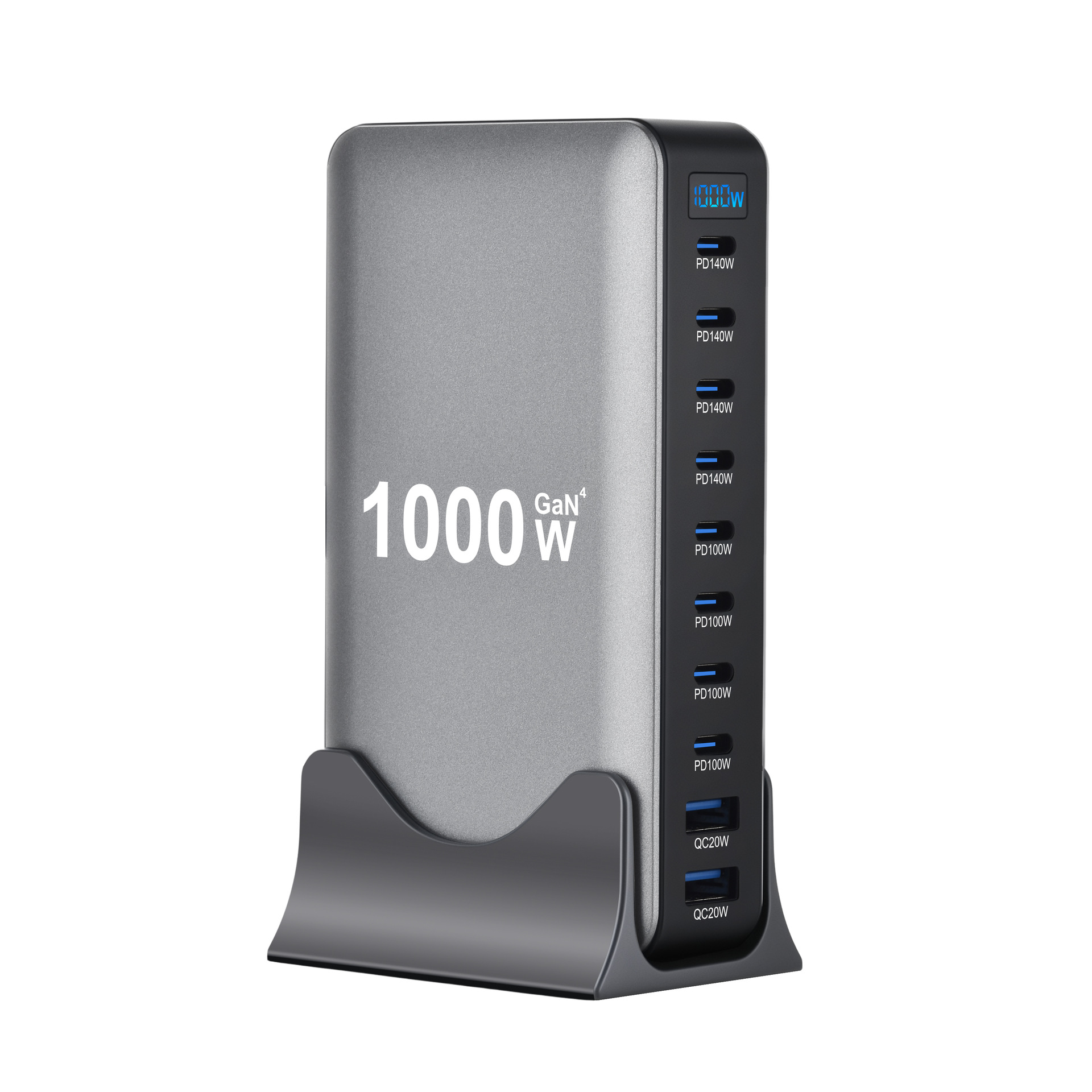 1000W Gallium Nitride Pd Charger 10-Port Multi-Function 1000W Adapter New 950W Multi-Port Charger