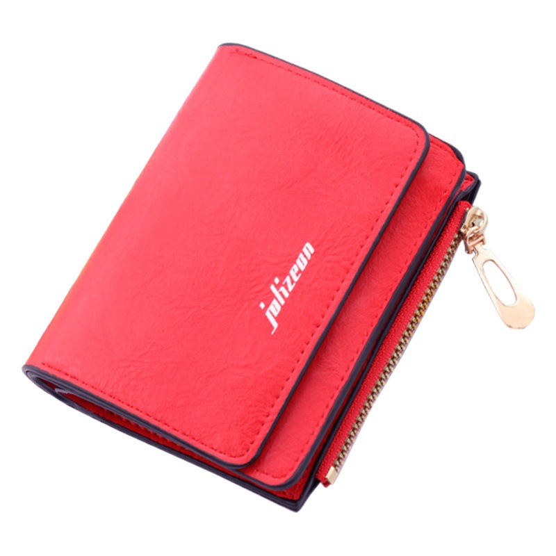 Cartera de mujer diseño de nicho corto de mujer billetera triple posición de tarjeta múltiple billetera triple de mujer estudiante simple