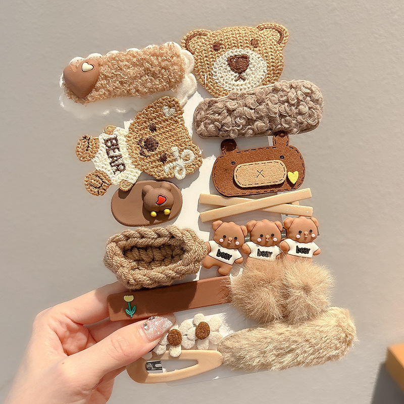 Peel de peluche para niños BB clip clip de peluche clip lateral para niñas lindas niñas toque de pelo para bebés