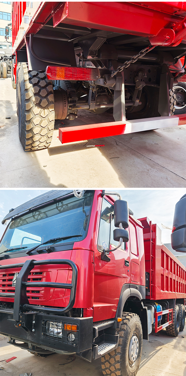 Used Howo Dump Trucks with Four Front and Eight Rear Wheels, Earthmoving Trucks, Available for Immediate Delivery, Construction Transport Vehicles, Available for Test Drives