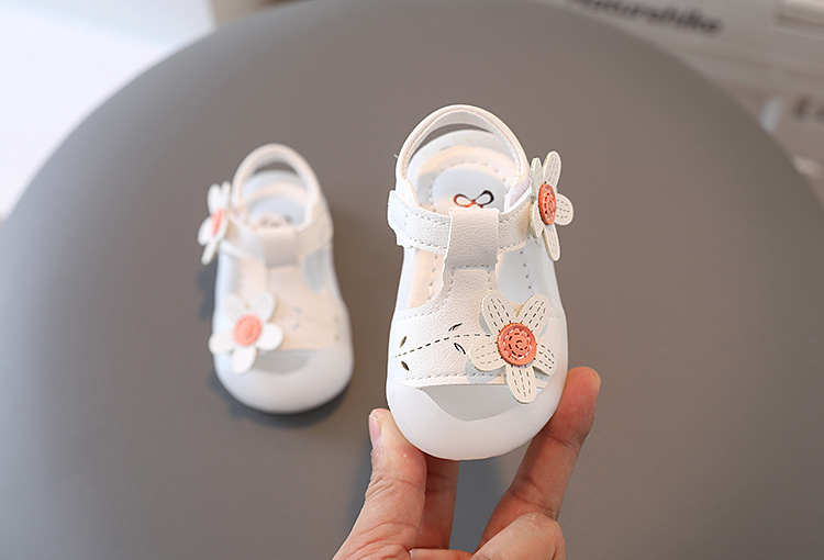 2022 Neue Sandalen Baotou 1-2 Jahre alt Weiche Sohle Anti Rutsch Walking Kleine Prinzessin Mädchen Babyschuhe_voghion.com