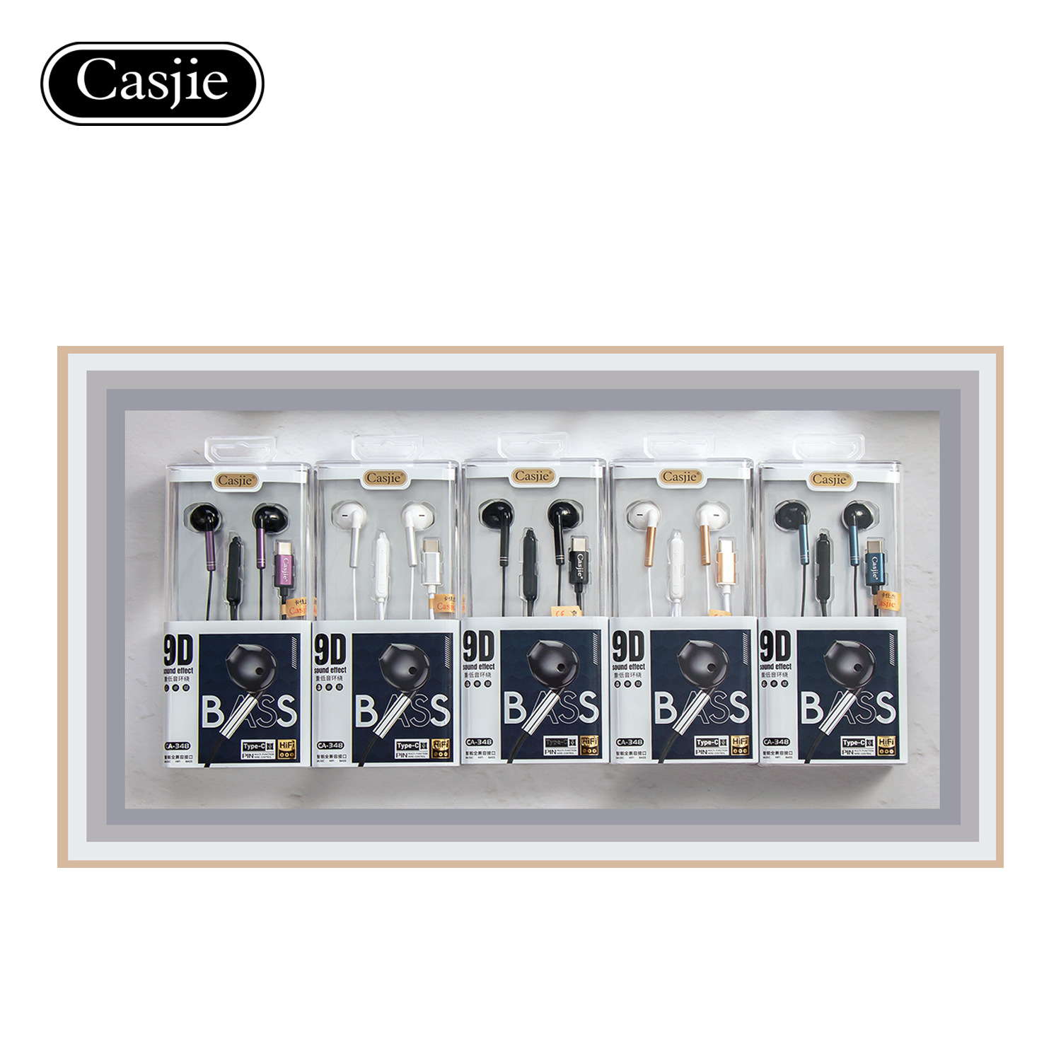 冠佳【】卡仕杰CA-348TYPE-C数字口调音带麦手机耳机耳塞式线控