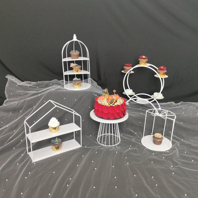 Tabla de postre europea decoración estante de exhibición bandeja de pastel estante de postre estante de té de la tarde estante de bocadillos de boda