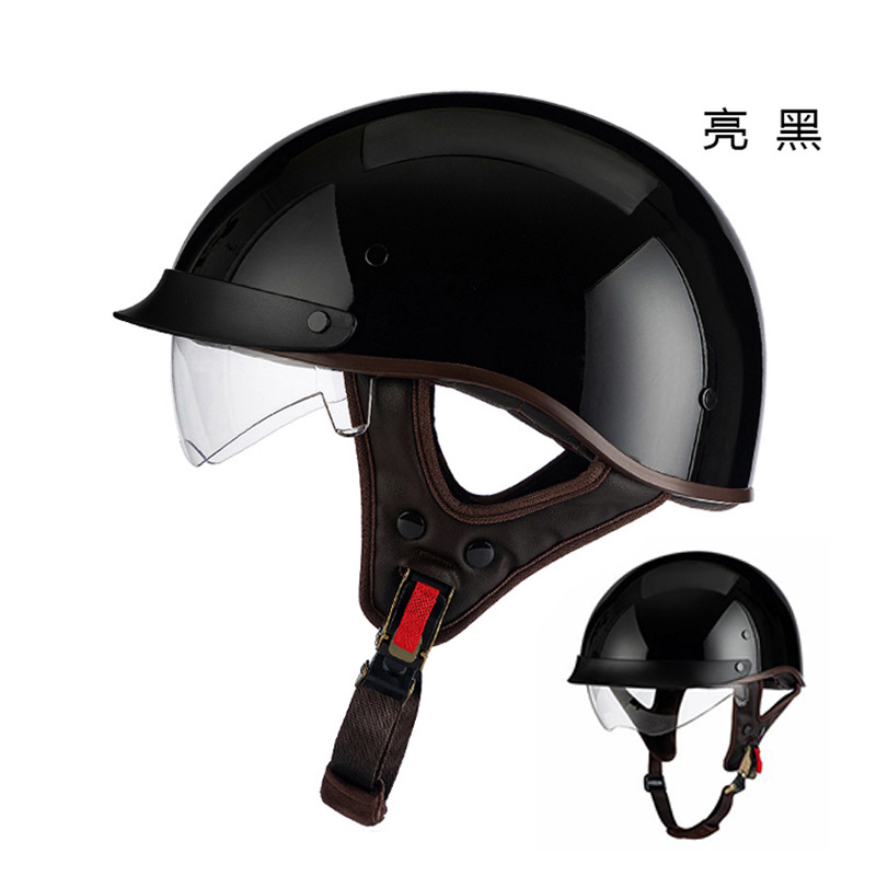 オートバイの電気自動車の半ヘルメットの復古ヘルメットを卸売りします。