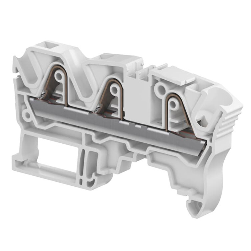 ABB接线端子 ZK6-3P  ZK6-PE-3P 弹簧接线