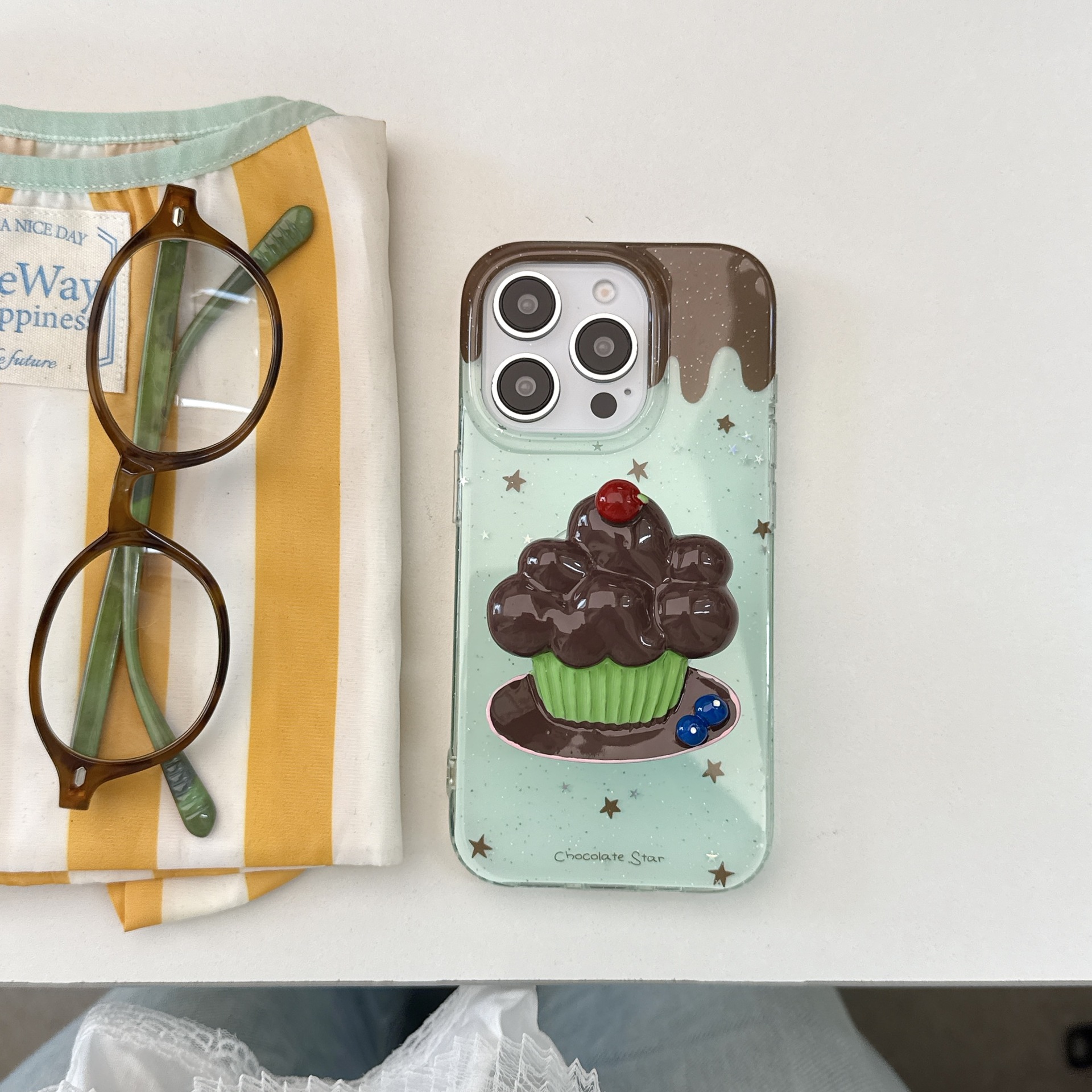 Verano pequeño helado fresco y lindo para Apple 16ProMax funda para teléfono móvil 15Pro Personalidad 14/13 Nuevo 15