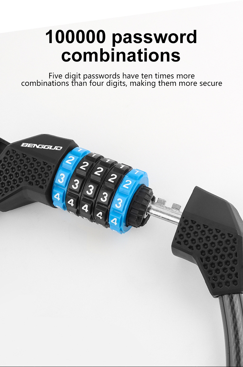 Five-digit Combination Bicycle Lock For Mountain And Road Bikes_voghion.com