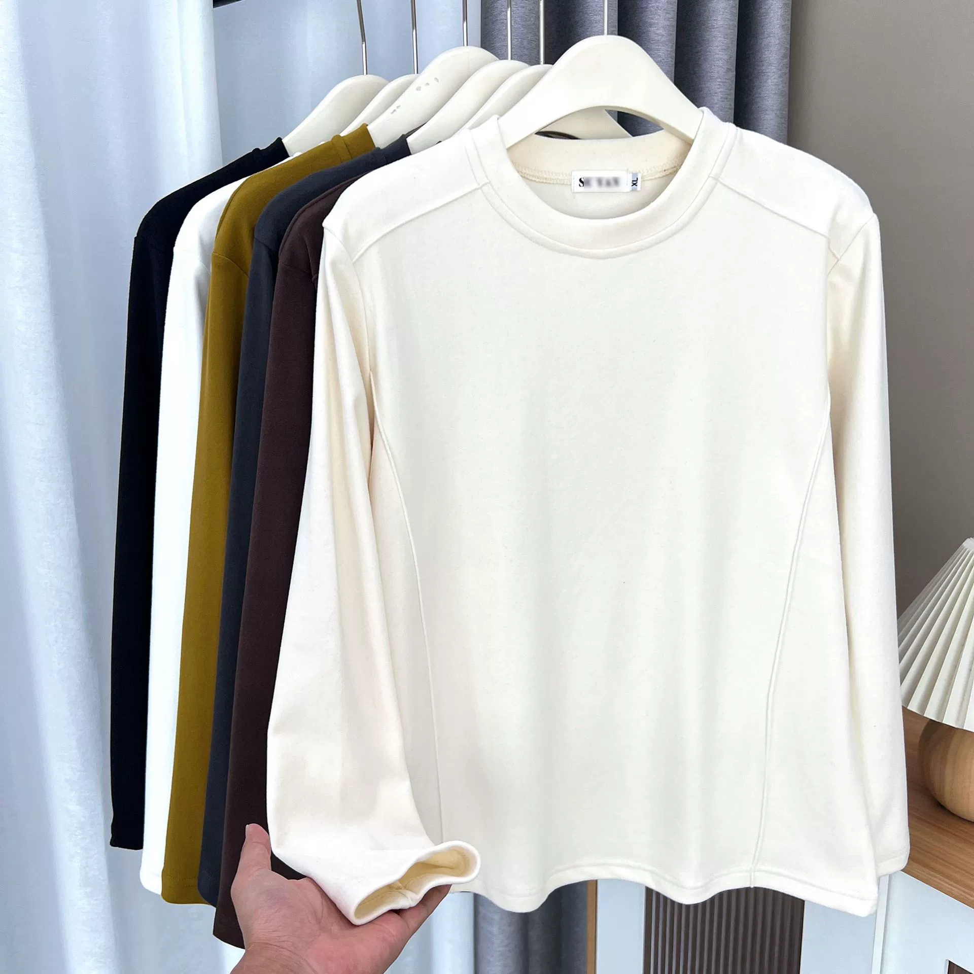 Осень/зима 200 кг Толстая MM Joker Повседневная двухсторонняя бархатная Базовая рубашка больших размеров женская теплая футболка с длинным рукавом Куртка 1368