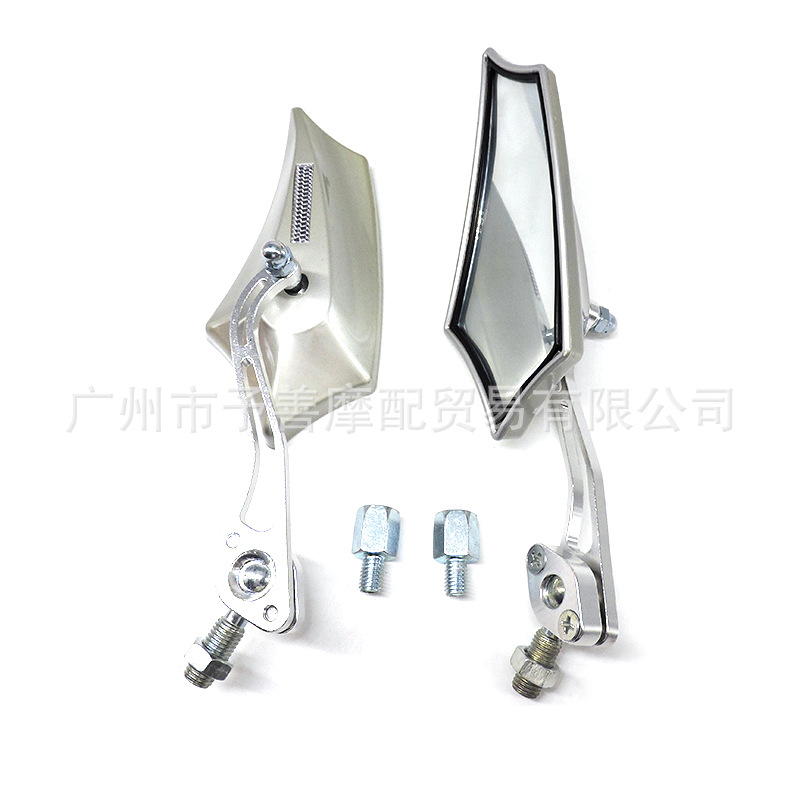 Sh-2217 Motorcycle Electric Scooter Ghost Fire Qiaoge Series Modified Rearview Mirror Accessories Retro Style Mirrors