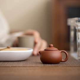 摆件紫砂茶壶迷你小壶把玩把袖珍功夫茶具配件可养茶茶宠茶壶宜兴