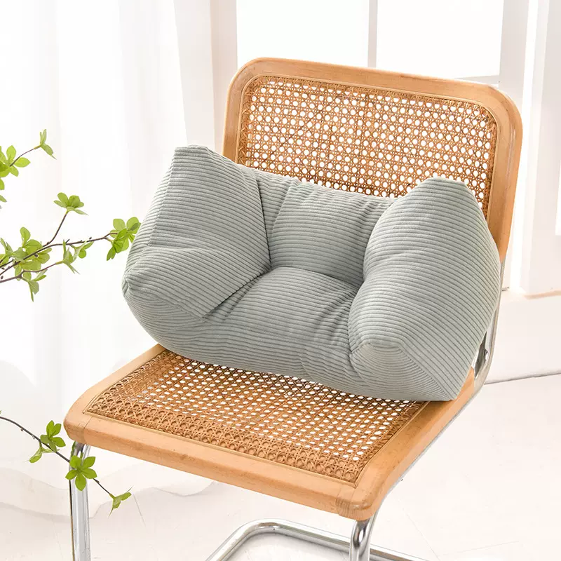 日本久坐护腰神器靠垫办公室座椅简约午睡靠背垫椅子靠枕不塌陷