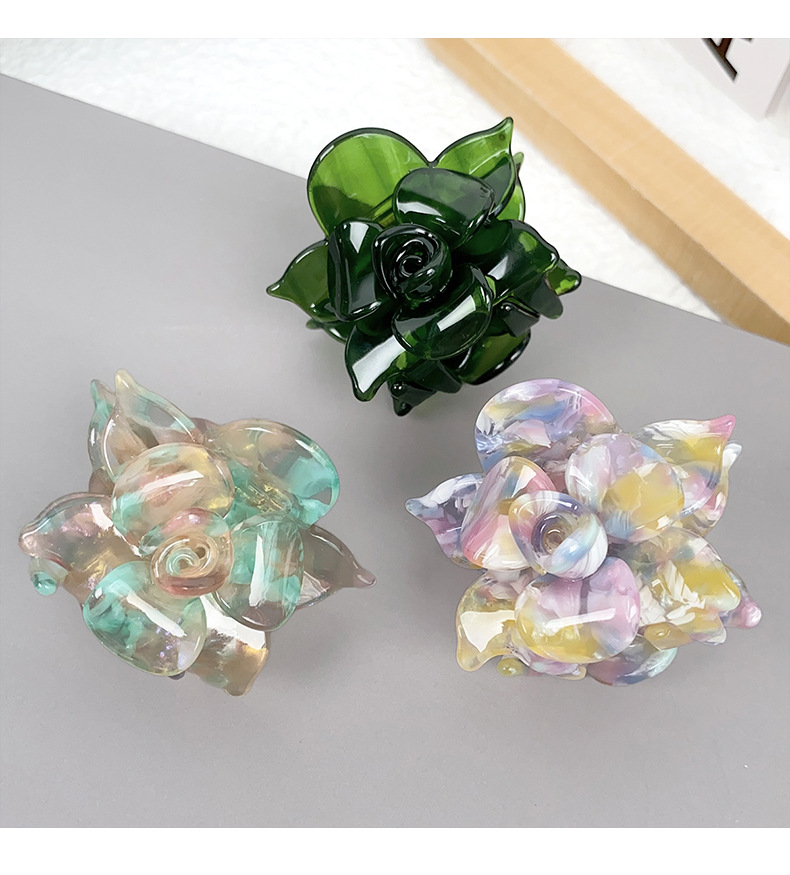 25g Weight Hair Claws Hair Accessories Type Women's Sweet Flower Acetic Acid Sheets Hair Claws