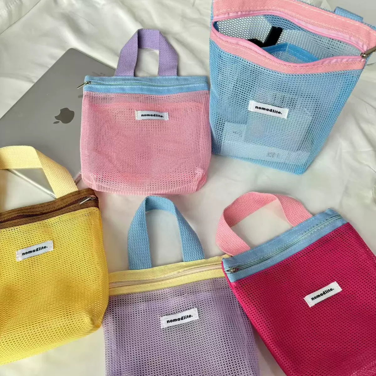 ins便携洗漱包多功能收纳袋多巴胺手提沥水健身游泳旅行沙滩包