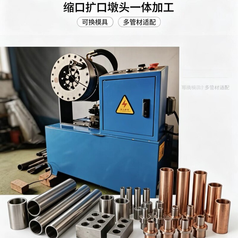 Fully Automatic Hydraulic Tube Shrinking Machine for Round and Square Tubes, with Functions of Shrinking and Expanding Tube Ends in One Step
