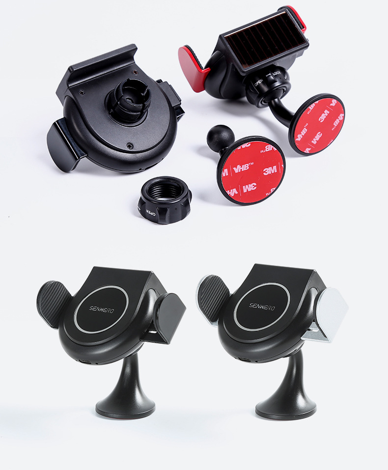 S71 UFO Solar Electric Waterfall Suction Cup Car Phone Holder