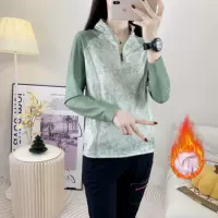 8841 новый стиль осень-зима мягкая тонкая бархатная быстрая сушеная футболка с длинными рукавами спортивная топ повседневная спортивная шерстяная одежда на открытом воздухе