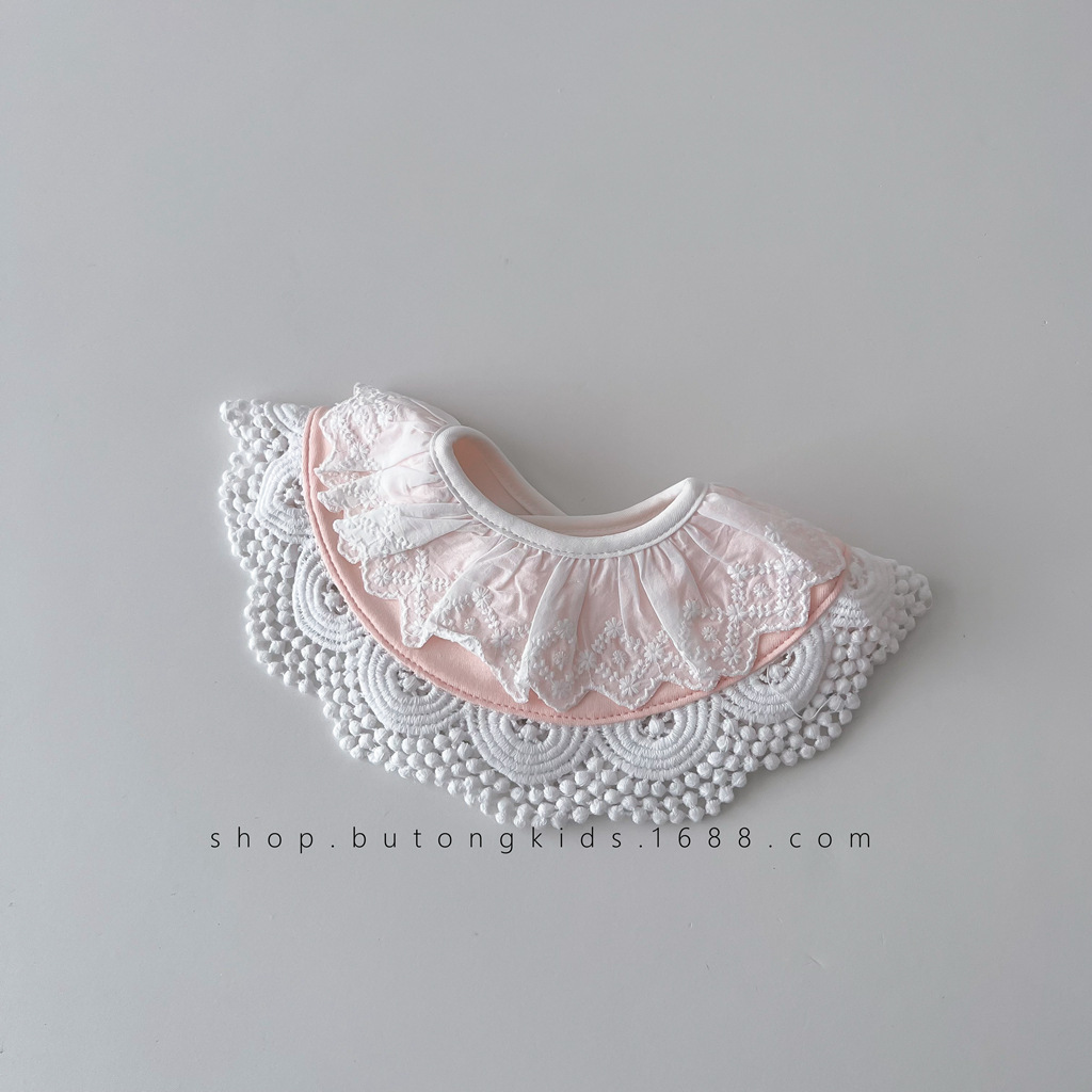 턱받이 향기로운 공주 핑크 (35*35)