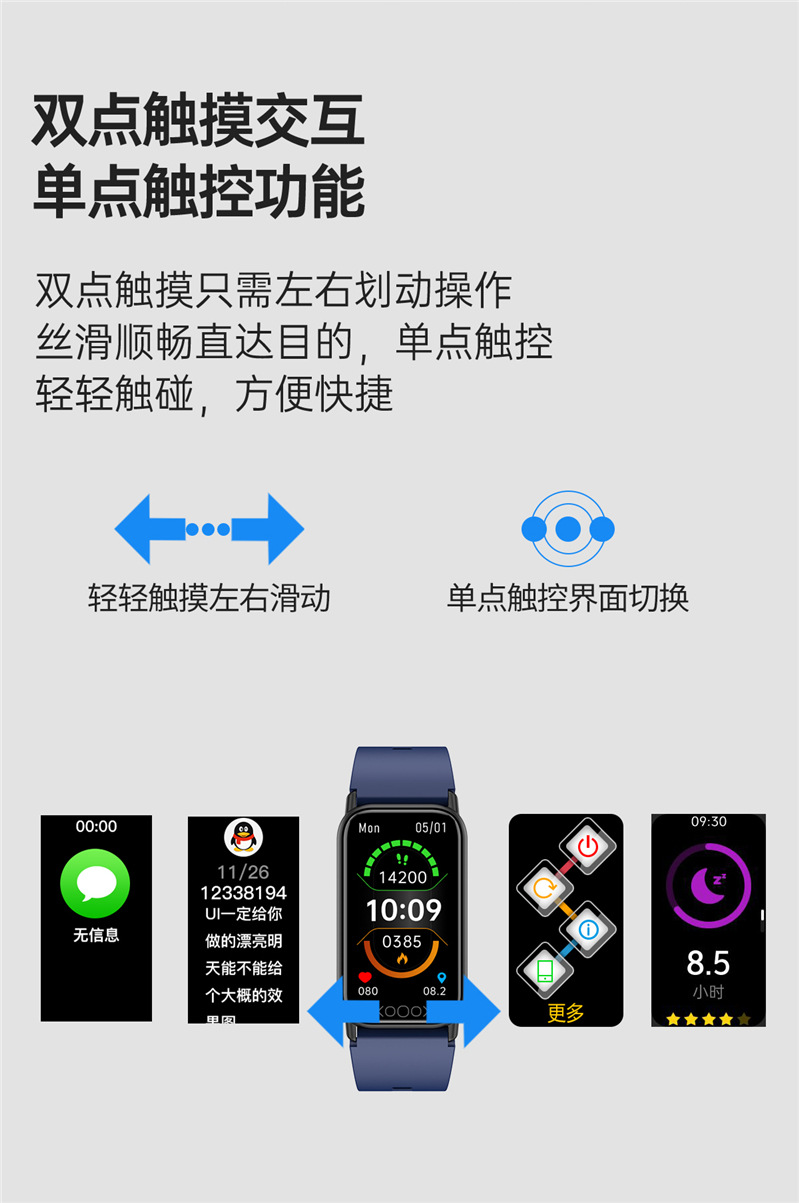 The new cross-border TK72 smartwatch is a remote care fitness band for blood sugar, heart rate, blood pressure, blood oxygen and body temperature monitoring Application Scenario