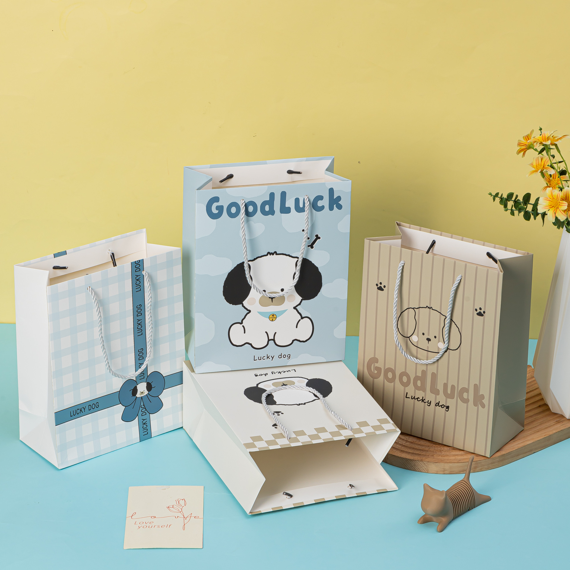 新款卡通小狗商务礼品袋通用精美礼品包装袋厂家直销批发