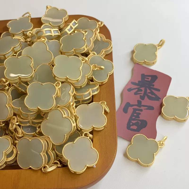 七夕小众四叶吊坠七夕情人节古风吊坠小众爆款项饰