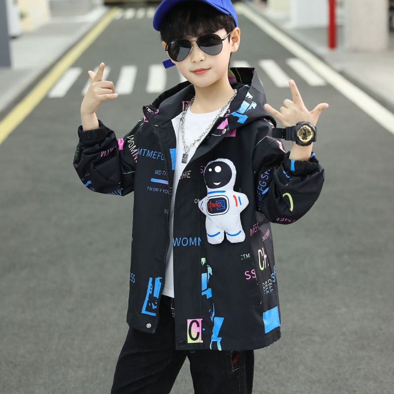 童装男童外套春秋季2025年新款中大童太空人风衣薄款潮流男孩春装