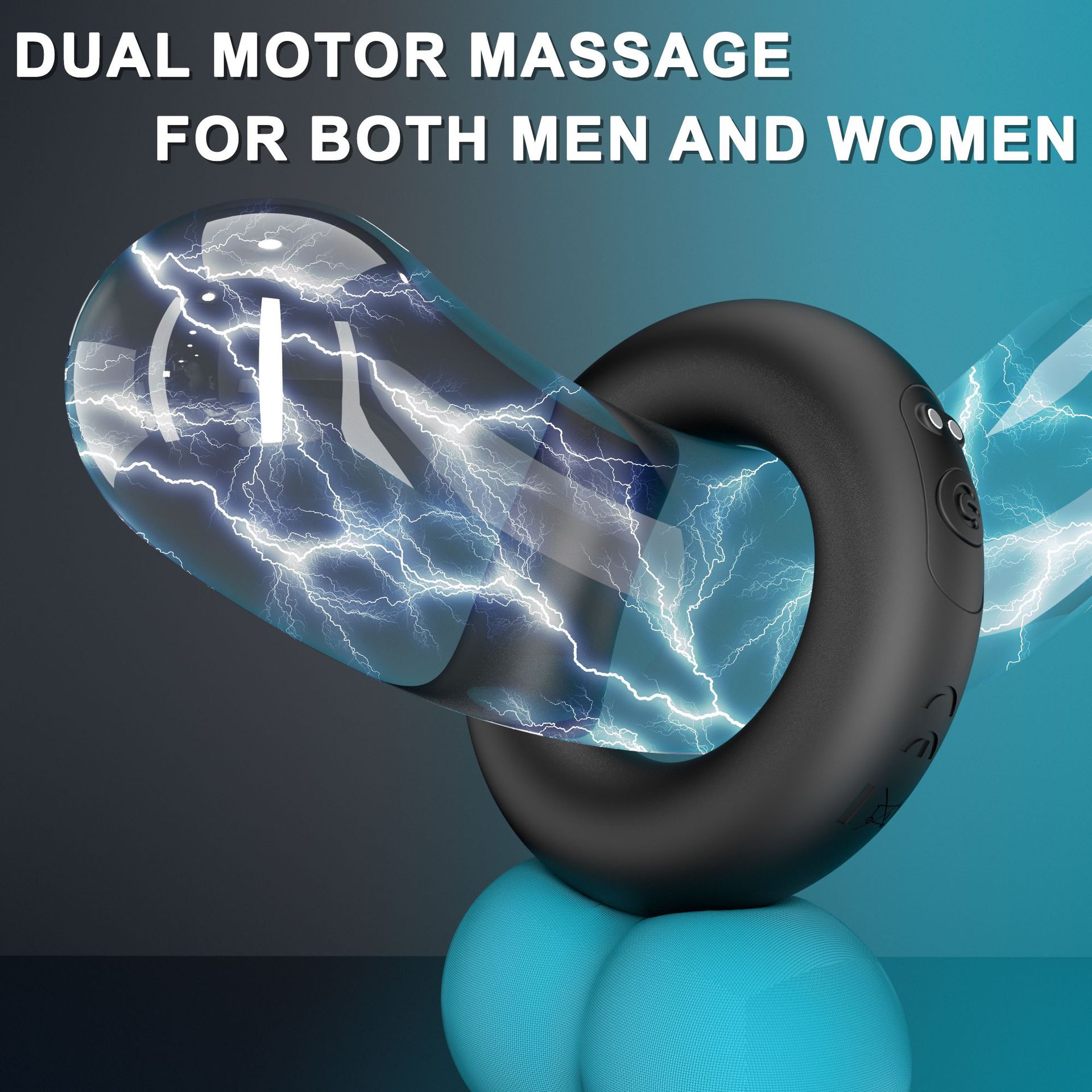 JK012 Vibrating Cock Ring, Remote-Control Silicone Couples Vibrator, White — detail image 12