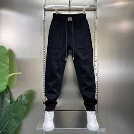 灯芯绒运动裤女宽松束脚2024秋冬新款哈伦裤百搭显瘦加绒休闲卫裤