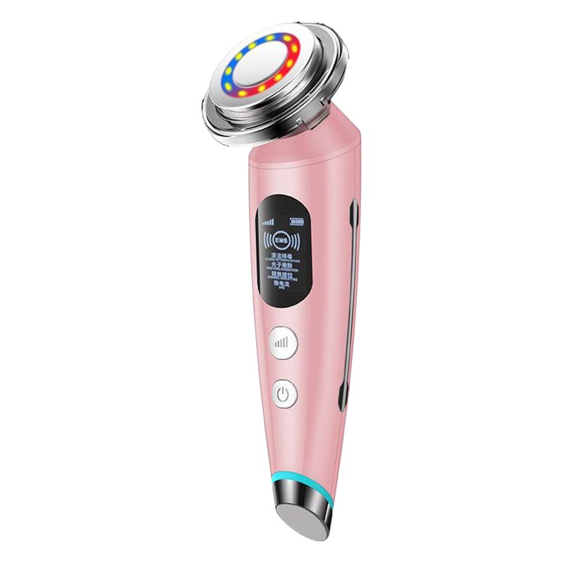 Dispositivo de belleza ultrasónico cuidadosamente seleccionado, dispositivo de rejuvenecimiento de la piel con fotones de luz roja y azul, masajeador facial de microcorriente, importación y exportación de iones.
