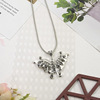 Classic ethnic silver retro accessory, necklace, Thailand, ethnic style