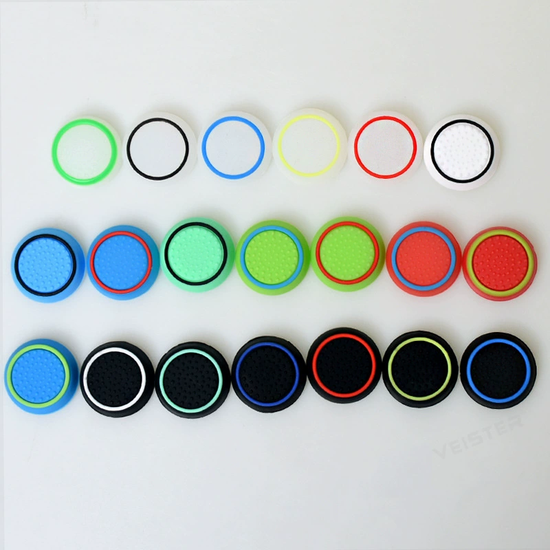 Накладки на джойстики PS4, PS3, PS5, X-BOXONE, 360, силиконовые накладки на кнопки, двухцветные защитные колпачки для контроллеров.