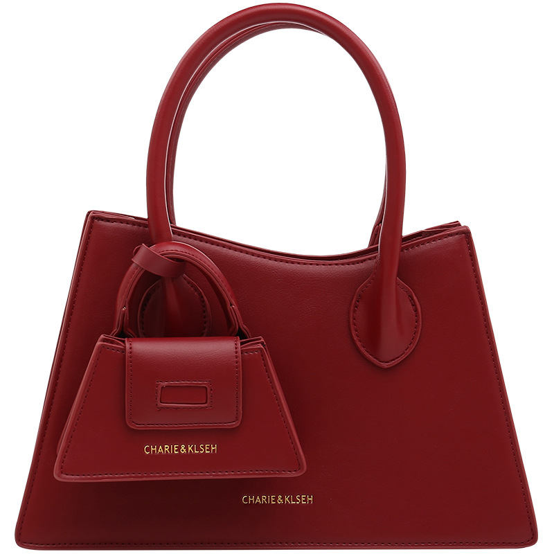 Bolso de Novia Rojo 2025, Nuevo Bolso de Moda de Lujo Ligero para Mujer, Bolso de Mano de Alta Gama, Bolso Cruzado para Novia