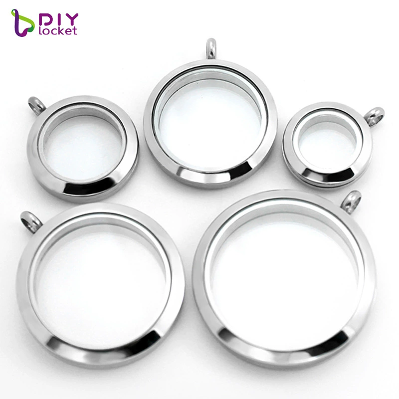 Маленький кулон Thangka Black Box Круглый ювелирный край из нержавеющей стали Прозрачный Открывающийся кулон из киновари Thangka