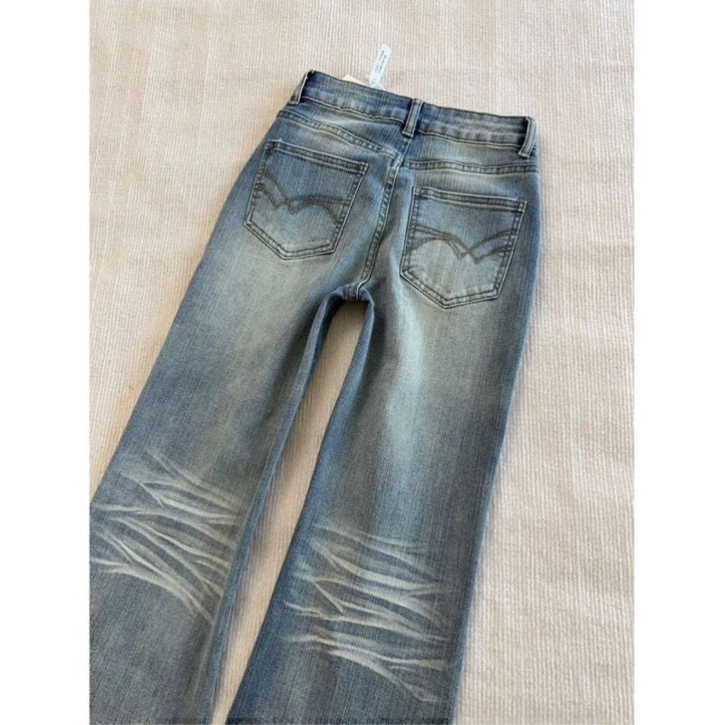 American Retro Washed Whiskered Flared Jeans for Women, New Summer Style, Sexy Low-Rise Stretchy Slimming Bootcut Pants American Retro Washed Whiskered Flared Jeans for Women, New Summer Style, Sexy Low-Rise Stretchy Slimming Bootcut Pants