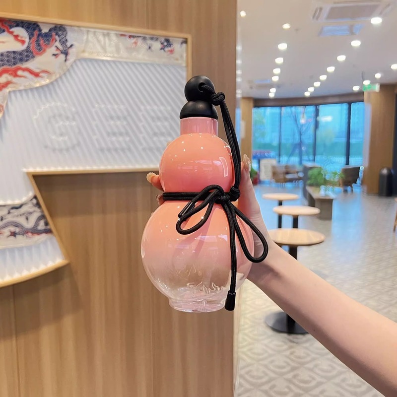 葫芦水杯大容量便携水壶男高颜值国风喝水杯子学生创意网红塑料杯|undefined