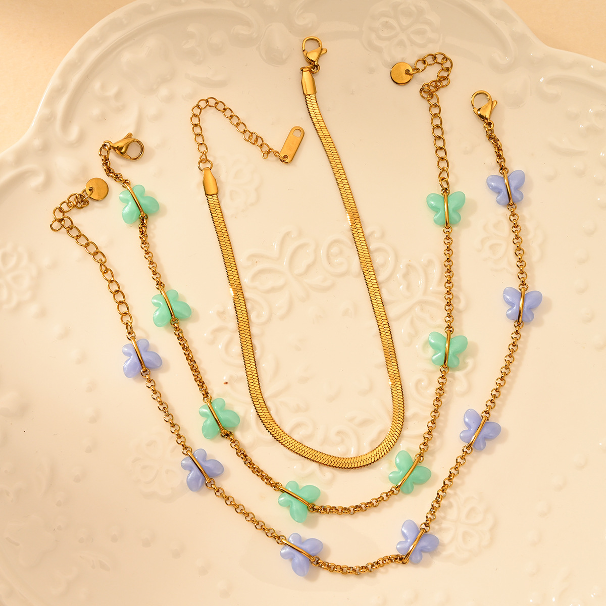 Wholesale Jewelry Simple Style Butterfly 304 Stainless Steel Anklet display picture 1