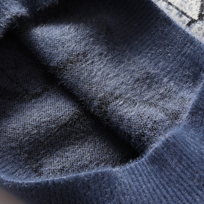 Invierno suelta casual en stock gris espesado ancianos juventud invierno cuello redondo manga larga que basa la camisa