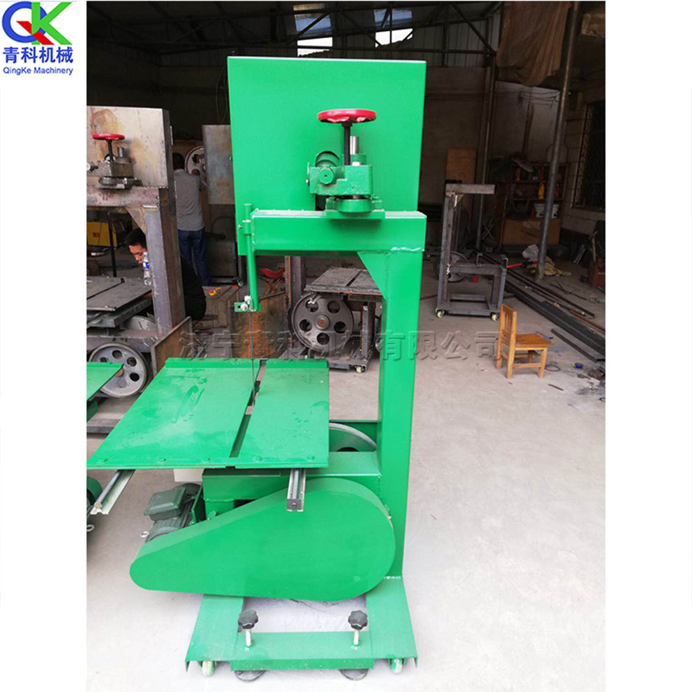 .立式带地轮红砖切砖机 水泥砖多角度锯切机 小型加气砖带锯切割