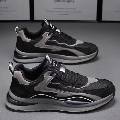 Cross-border sports men's shoes spring and autumn new Forrest Gump breathable running shoes for work, leisure, work, labor insurance and height increasing shoes