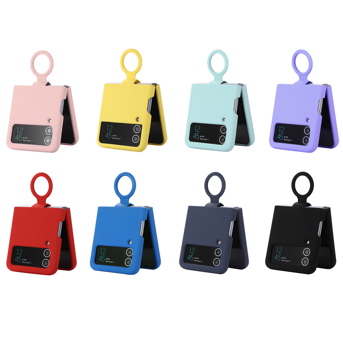 Suitable for Samsung Z Flip7 Mobile Phone Case Z Flip6 Liquid Silicone Z Flip5/4/ 70% off Stacked Screen Protective Cover