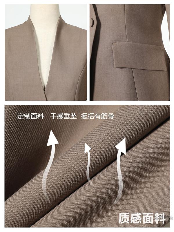 案场客服职业装套装女修身气质时尚职场通勤西装外套美容院工作服|undefined