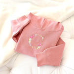 花朵名字刺绣  儿童卫衣 连帽衫 运动衫绣花 1条起 跨境 含刺绣