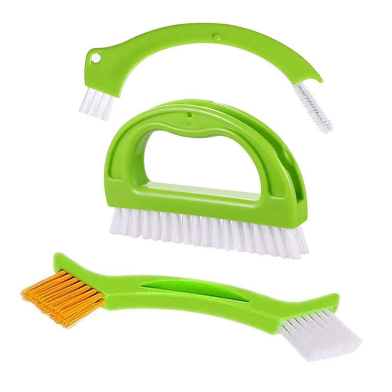 3pcs Grout Brush Tile Brush Floor Seam Brush Tile Bathtub Sink Crevice Brush with Handle