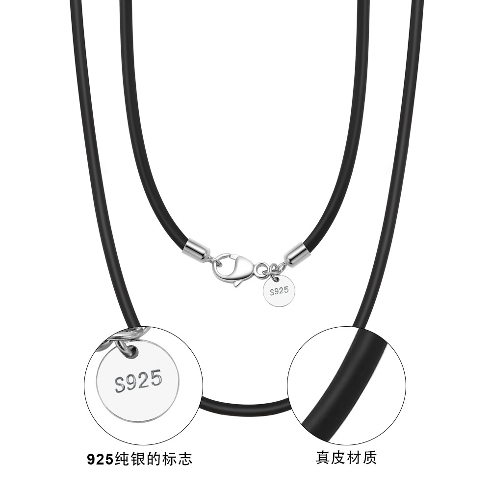 Collar exclusivo transfronterizo fábrica al por mayor de Plata de Ley 925 cadena llana cadena cubana cadena de giro del coche DIY colgante-cadena libre