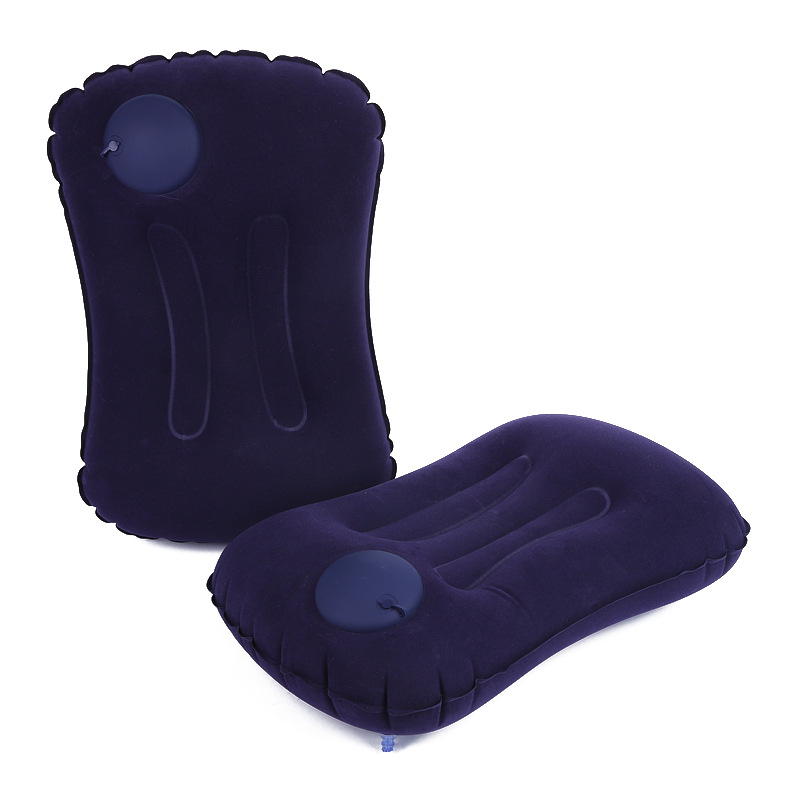 Pilhada inflable de PVC flocado fabricantes de aviones de alta velocidad al aire libre almohada inflable de cuello portátil almohada de presión al por mayor image 4