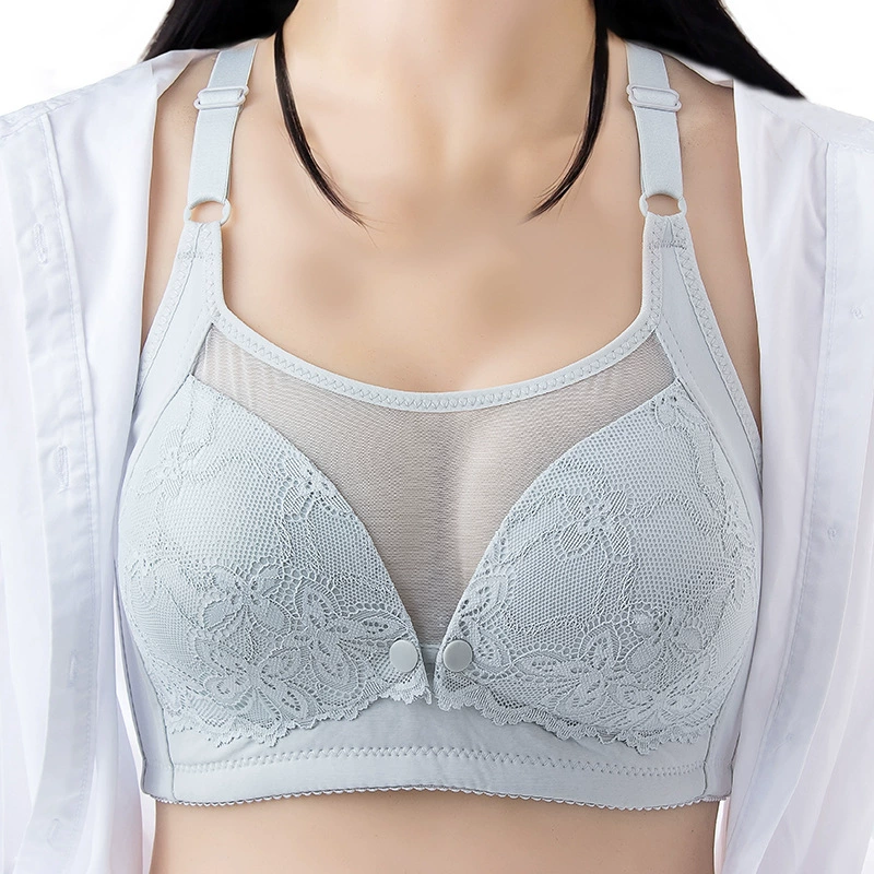Бюстгальтер для кормления с пряжкой спереди нижнее белье бюстгальтер для беременных без стального кольца послеродовой уход против провисания пуш-ап тонкий