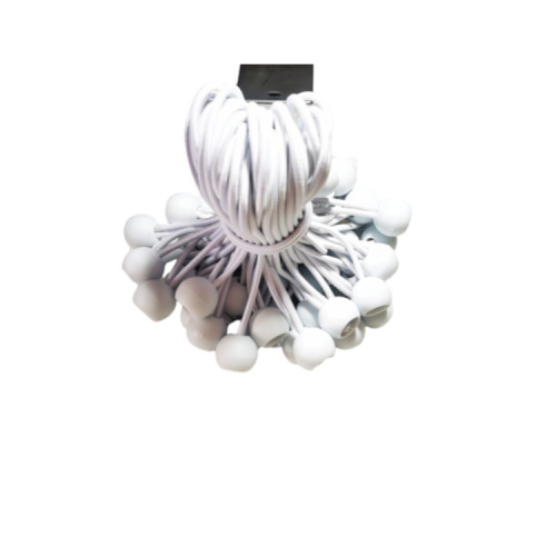 White elastic ball rope for factory Outdoor tent sunshade net fixed plastic ball tie elastic rope