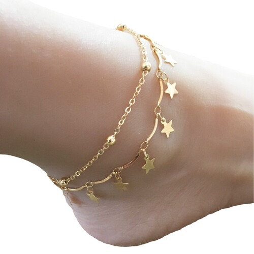 Eurasian Accessory Ankle Charm New Style Fringe Star Ankle Charm Summer Best Selling Women Beach Ankle Chain for Women